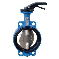 Затвор дисковый межфланц. DN125, PN16, Tecofi VPI TECFLY 4449-02, чугун, с рычагом VPI4449-02EP0125 - фото 4545434