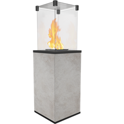 Газовый уличный обогреватель Kratki PATIO/M/G31/37MBAR/Q/O/G - OXIDE GRIGIO с ручным управлением M130774 - фото 4588618