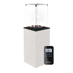 Газовый уличный обогреватель Kratki PATIO MINI/G31/37MBAR/B - белое стекло, с пультом ДУ M64647 - фото 4588709