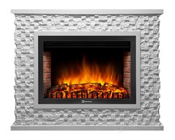 Пристенный электрокамин Electrolux EFP/P-3320RLS с порталом Firelight Quadro 30 песчаник античный белый/белая эмаль M129789 - фото 4741682