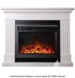 Деревянный камин (портал+очаг) InterFlame Rimini /Римини с очагом Jupiter FX M Brass/Black M110109 - фото 4742211