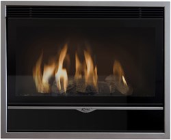 Встраиваемый газовый камин Karma ELEGANCE 77 EXCLUSIVE Medium line 30 silver metallic PB M188608 - фото 4762646
