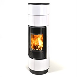 Дровяная печь THORMA DELIA Ceramic EXTRA, черная/керамика белая M201188 - фото 4767575