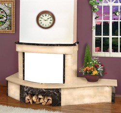 Облицовка для дровяных каминов MadeIra Dominica Dark Crema Marfil, Dark Chokolate М с700 M17520 - фото 4770526