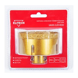 Коронка алмазная универсальная Elitech 83 мм х М14 167-155637 - фото 4832517