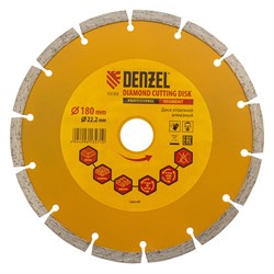 Алмазный диск Denzel 180х22,2 мм (сегментный сухое резание) 142-119318 - фото 4836123