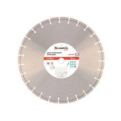 Алмазный диск MATRIX 400х25,4 мм (железобетон) (сухой/мокрый рез PRO) 142-119351 - фото 4836763