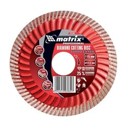 Алмазный диск MATRIX Турбо Extra 125х22,2 мм (сухая резка) 142-121291 - фото 4839371