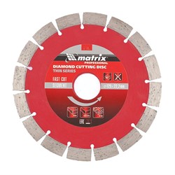 Алмазный диск MATRIX 125х22,2 мм (тонкий сухая резка) 142-121292 - фото 4839383