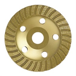 Алмазная чашка по бетону 125мм TURBO ТИТАН (желтая) 207-187615 - фото 4847427