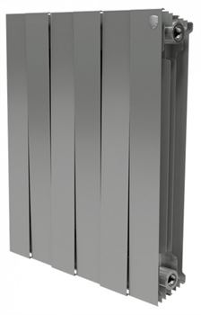 Биметаллический радиатор Royal Thermo Piano Forte 500 Silver Satin 6 секц. M100440 - фото 5163018
