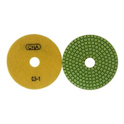Алмазный гибкий шлифовальный диск CHA C3 125x2,0 №1 мрамор wet желтый 603-088978 - фото 5349697
