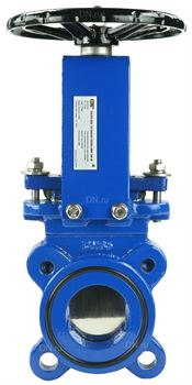Задвижка шиберная ножевая DN GVKN1331N-2W-Fb-S Ду65 Ру16/10/6 двусторонняя, межфланцевая, клин - однодисковый, шпиндель - невыдвижной, корпус - чугун, уплотнение - NBR, со штурвалом D040-07432 - фото 5367959