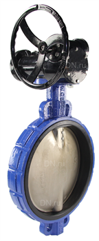 Затвор дисковый поворотный DN WBV3432E-2W-Fb-R Ду500 Ру16, корпус -сталь WCB, диск — нержавеющая сталь 316L, уплотнение - EPDM, с редуктором D050-17190 - фото 5383261