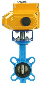 Затвор дисковый поворотный DN WBV1413E-2W-Fb Ду50 Ру16, корпус - чугун GGG50, диск - чугун GGG40, уплотнение - EPDM, с электроприводом DN-005 380В D050-16374 - фото 5393520