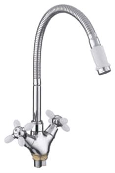 Смеситель для кухни FRAP 43127-7 с гибким изливом T0010749 - фото 5407669