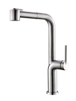 Смеситель для кухни BelBagno с выдвижным изливом, двухрежимный, нержавеющая сталь, исполнение сатин, BB-LAM60-IN T0060056 - фото 5408009