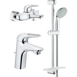Комплект из смесителей Grohe Комплект для ванны 3 в 1 Eurostyle New 124416 T0012517 - фото 5428279