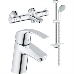 Комплект из смесителей Grohe Комплект для ванны 3 в 1 Grohtherm 800, 124422 T0012518 - фото 5428288