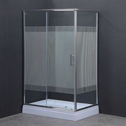 Душевой уголок COMFORTY 33V прозрачное стекло с рисунком линии, с поддоном, 1200*800*1950 T0050157 - фото 5444244