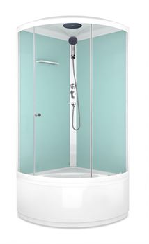 Душевая кабина DOMANI-Spa Simple 99 V 1.2 high без электрики, с крышей, высокий поддон 900x900x2180 (белые стенки, прозрачные стекла), DS01Sm99HWCl00-V1.2 T0052232 - фото 5445461