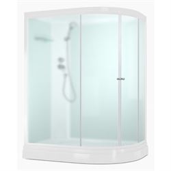 Душевая кабина DOMANI-Spa Delight Slim 128 L, низкий поддон, белые стенки, сатинматированное стекло, б/э, DS01DS128LLWM00 T0046562 - фото 5445524