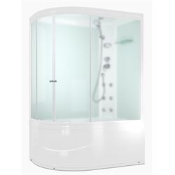 Душевая кабина DOMANI-SPA Delight128 Slim R high, выс. под. сатин мат.стекло, задн.бел.стекл.панель, б/э, DS01DS128RHWM00 T0046580 - фото 5445541