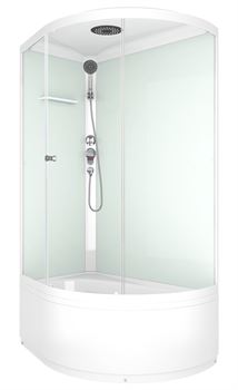 Душевая кабина DOMANI-SPA Simple 128 high V1.2 L, выс.под,сатин.матир.стекло,задн.бел.стекл.панель, б/э, DS01Sm128LHWM00-V1.2 T0046593 - фото 5445550