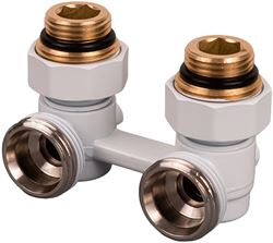 Узлы нижнего подключения Royal Thermo угловой 1/2 х3/4  EK (белый) M240868 - фото 5655970