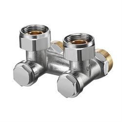 Двухтрубный узел нижнего подключения Oventrop Multiflex V H 3/4 3/4 Н ЕК-НГ ZB угловой M93572 - фото 5655973