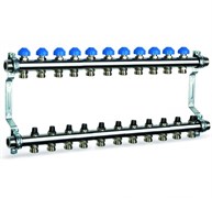 Коллектор Watts HKV 2010-VA 1 х3/4 , 11вых., c клапанами, сталь нерж., (компл) 10012364