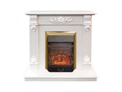 Пристенный электрокамин Real-Flame Ottawa STD/EUG WT с очагами Fobos s Lux BL/BR, Majestic s Lux BL/BR M52316