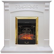 Пристенный электрокамин Royal Flame Sorrento с очагом Majestic FX Brass/Black M117990