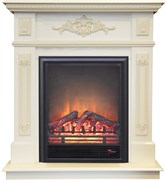 Пристенный электрокамин Real-Flame Lilian STD/EUG WT с очагом Eugene M52246