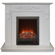 Камин в квартиру электрический Real-Flame Dominica STD/EUG WT с очагом Eugene M66242