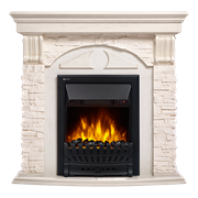 Комплект электрокаминов с искусственным камнем Electrolux EFP/P-1020LS с порталом Firelight Torre Classic камень белый, беленый дуб M134384