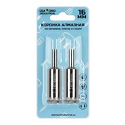 Алмазная коронка Diamond Industrial 16 мм по керамике, плитке и стеклу (2 шт.) 167-172698