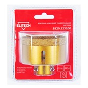 Коронка алмазная универсальная Elitech 75 мм х М14 167-155635