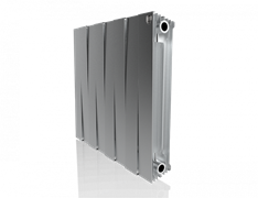 Биметаллический радиатор Royal Thermo Pianoforte 500 VD 8 секц. Silver Satin M185234