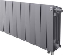 Биметаллический радиатор Royal Thermo Pianoforte 300 VD 12 секц. Silver Satin M241347