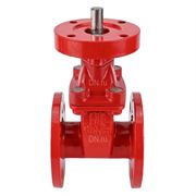 Задвижка клиновая 30ч939р DN GVWN1414E-2W-F Ду40 Ру16 фланцевая, с обрезиненным клином, с невыдвижным шпинделем, корпус - чугун GGG-50, уплотнение - EPDM, цвет - красный, под электропривод D040-07311
