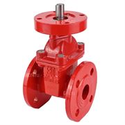 Задвижка клиновая 30ч939р DN GVWN1414E-2W-F Ду65 Ру16 фланцевая, с обрезиненным клином, с невыдвижным шпинделем, корпус - чугун GGG-50, уплотнение - EPDM, цвет - красный, под электропривод D040-07313