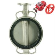 Затвор дисковый поворотный DN WBV3232V-2W-Fb Ду300 Ру16, корпус - нержавеющая сталь 316L, диск - нержавеющая сталь 316L, уплотнение - Viton, с редуктором HGBF RQN3-680Z с индикатором положения и датчиком обратной связи D050-25895