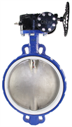 Затвор дисковый поворотный DN WBV3432P-2W-Fb-R Ду500 Ру16, корпус -сталь WCB, диск — нержавеющая сталь 316L, уплотнение - PTFE, с редуктором D050-17188