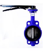 Затвор дисковый поворотный Dendor 017W(нж) Ду40 Ру16 межфланцевый чугунный с рукояткой D050-05552