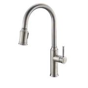 Смеситель для кухни BelBagno с выдвижным изливом, двухрежимный, нержавеющая сталь, исполнение сатин, BB-LAM58-IN T0060055