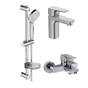 Комплект из смесителей Ideal Standard Set CERAPLAN III (BC560AA д/раковины + B0718AA д/ванны + B2621AA душ.гарнитур), BD005AA T0041419