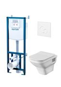 Комплект унитаз с инсталляцией Santek Лайн Пэк rimless белый 1WH501750 T0052234