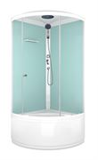 Душевая кабина DOMANI-Spa Simple 99 V 1.2 high без электрики, с крышей, высокий поддон 900x900x2180 (белые стенки, прозрачные стекла), DS01Sm99HWCl00-V1.2 T0052232