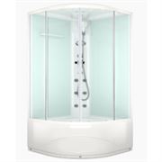 Душевая кабина DOMANI-Spa Delight Slim 110 high 1000*1000*2180, белая стеклянная задняя панель, сатин матированное стекло, DS01DS110HWM10 T0046564